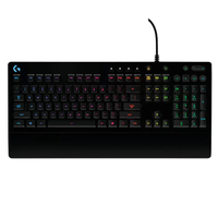 คีย์บอร์ดเกมมิ่งแบบมีสาย รุ่น G213 Prodigy RGB สวิตช์ปุ่ม Tactile Mech-Dome (TH-EN) มาพร้อมที่วางพัก