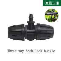 Garden Irrigation Hose Sprinkler Connector Double Barb Tee Elbow Eng Plug Water Pipe Joint 8/11 4/7mm Hose Lock Watering Fitting