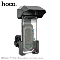 Giá Đỡ Điện Thoại Xe Máy Hoco H31 Có Mái Che Mưa  Kẹp Chắc Chắn, Chống Rung, Xoay 360°