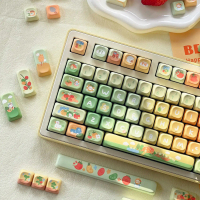 Keycap, Duoduo Cà Chua, Hình Tròn, Chất Liệu PBT, Thăng Hoa Nhuộm, Tương Thích Với HI75, HI8, 108, F