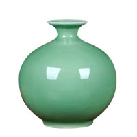 XX Ceramic vase, celadon vase, modern Chinese style, home decoration crafts, living room