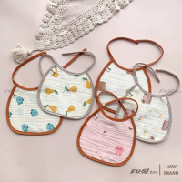 Set 5 yếm xô buộc dây 2 Lớp MUSLIN FUSI cao cấp cho bé Xô Muslin