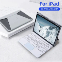 Keyboard Case For iPad 10th Generation For iPad Pro 11 Air 4 Air 5 10.9 Air 3 Pro 10.5 7/8/9th 10.2 Protective Magnetic Cover