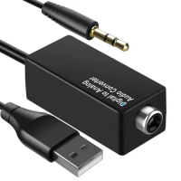 DAC Digital To Analog Audio Converter 3.5mm Converter TV To Power Amplifier PS4 To Speaker Converter