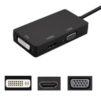 Minidp to HDMI/vga/DVI three in one converter head Thunderbolt mini 1080P high-definition connection cable
