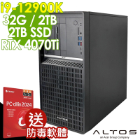 Acer Altos P10F8 高階工作站 (i9-12900K/32G/2TSSD+2TB/RTX4070TI_12G/700W/W11P)