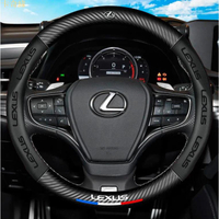 Lexus 凌志適用方向盤套 真皮方向盤套 ESNX200RXLSLXCTGSIS300系列 汽車把套