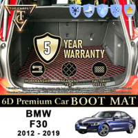 Top Carpet BMW 3 SERIES F30 ( 2012 - 2019 ) Car Boot Mat PU Leather Cargo Mat Trunk Carpet Boot Line