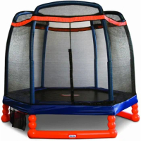 7FT Trampoline,Durable high-quality kid Trampoline,Easy to assemble with protective safety net Trampoline