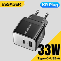 Essager 33W GaN Charger USB Type C Fast Charging Adapter Quick Charge QC3.0 PD USB-C Fast Charger For iPhone Samsung Xiaomi iPad