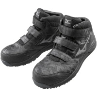 【MIZUNO 美津濃】防護鞋 輕量系列 寬楦 魔術帶式 塑鋼頭 工作鞋 黑 F1GA225109