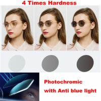 Anti Blue light Photochromic Optical lens 1.56 1.61 1.67 Aspheric Discoloration UV Protection Men Women Driving MR-8 Super Tough