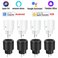 HomeKit WiFi Smart Power Plug 16A Outlet EU US UK Socket Timer Support Alexa Google SmartThings Siri Cozylife No Need Gateway