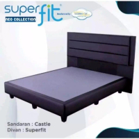 Divan Comforta Set Headboard Grey divan Kasur tempat tidur