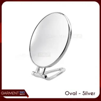 Cermin Lipat 2 Sisi Kaca Gantung Standing Mirror Make Up Meja Rias Kosmetik Dekorasi Estetik OVAL - 