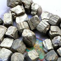 100克天然黃鐵礦單晶體原石標本愚人金原石約20~40毫米