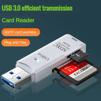 อะแดปเตอร์การ์ดหน่วยความจำ USB 2.0 เป็น SD Micro SD TF, การออกแบบ 2 in 1, เครื่องอ่านการ์ด OLaf USB