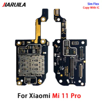 10 Pcs For Xiaomi Mi 12 11 Mi12 Mi11 Lite Pro SIM Card Reader Slot Board SD Tray Holder IC Microphone Mic Flex Cable Repair