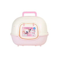 IRIS 全封閉式蛋形貓砂盤WNT-510 ( 粉色+白色)