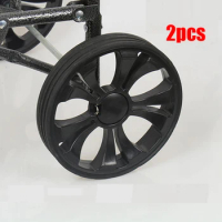 2PCS Shopping Cart Wheels For Shopping Trolley Dolly Rubber Caster Children'S Toy Wheels Rubber Luggage Wheel Travelling Trolley