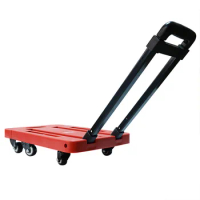 Multi-purpose Trolley with Wheels Shopping Cart Trolley Lever Car Portable Folding Supermarket Trolley Folding Handcart Cart