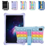 Pop Push Bubble it Silicone Case For TCL 10 TABMAX Tablet Stand Cover With Strap Stylus For Kids