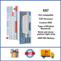 KEMOVE K87 Wireless Mechanical Keyboard TOP Structure RGB Hot swappable Custom Bluetooth Keyboard