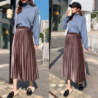 ROK PLISKET BLUDRU PENDEK PREMIUM JUMBO - ROK PLISKET VELVET BLUDRU 7/8 PREMIUM IMPORT BIG SIZE Nyam