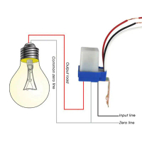 Automatik di luar Photocell Street lampu suis lampu DC AC 12/24/110/220V 50-60Hz 10A kawalan foto