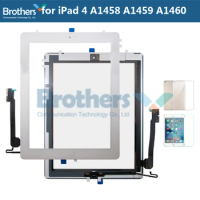 Tablet T Panel For iPad 4 A1458 A1459 A1460 Digitizer Glass Sensor Assembly with Home Button For iPad 4 Screen Replecement