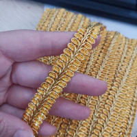 15mm Gold Silver Centipede Braided Cords Curve Trimming Lace Rope For DIY Crafts Clothes Accessories Fabric Sewing Ribbon