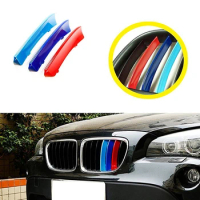Brand New M-Color Grille Insert Trims Grill Buckle For BMW E84 X1 2009-2015 7 Beams Front Center Hood kidney Grilles