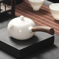 White Porcelain Gaiwan Teapot Puer Teaware Services Kung Fu Tea Set Bowl Akadama Cha Cup Mug Chinese Tableware Ceremony Coffee