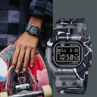 【CASIO 卡西歐】G-SHOCK 原創塗鴉藝術手錶 送禮 禮物 推薦(DW-5000SS-1)