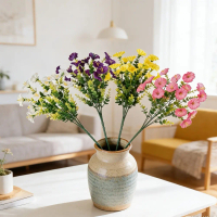 Bộ 4 hoa nhân tạo, hoa morning glory chân thực, chống tia UV dùng ngoài trời