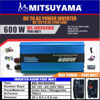 Power Inverter Pure 600Watt DC to AC Mitsuyama MS-INV600WN