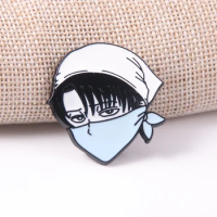 Anime Attack On Titan Pins Brooch Shingeki No Kyojin Levi Ackerman Mikasa Ackerman Badge Brooches for Women Men Lapel Pin Gift