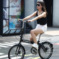 Light Portable Folding Bike Woman 16 Inch Small Single-speed Folding Bicycle