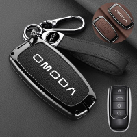 เคสฝาครอบกุญแจหนังแกะแท้พร้อมอัลลอยสังกะสีสำหรับ Chery Omoda 5/9, C5/C5E/C9, EV และ PHEV SUV รุ่น 7/