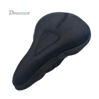 Deemount Ergonomic Bicycle Saddle Cushion Bike Seat Cover with Silicone Gel Foam Spandex cloth Firm Mount &amp; Shock Absorption
