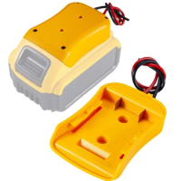 Oein Battery Adapter for Dewalt 18V 20V MAX Battery Dock Holder Power Mount Connector with 12 Gauge Robotics Power Tools yellow
