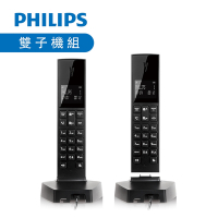 【PHILIPS 飛利浦】 Linea V設計款無線電話/黑 M3502