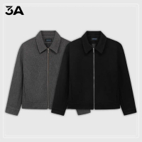 Áo Khoác Dạ Khoá Zip 3A Menstore, Thiết Kế 2 Lớp Cao Cấp Phong Cách Sang Trọng AD-25COD