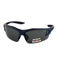 【Z-POLS】質感藍搭載Polarized寶麗來頂級偏光抗UV400運動太陽眼鏡(頂級帥氣運動偏光眼鏡)