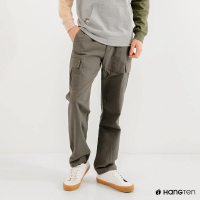【Hang Ten】男裝-REGULAR FIT口袋工作褲(綠色)