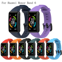 Silicone Watch Strap For Huawei Honor Band 6 Smart Watch Bracelet Wristband For Honor Band 6 Huawei Band 6 Pro WatchBands