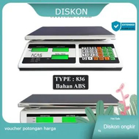 Temukan 836 40Kg / 200Gr Timbangan Duduk Digital Double Display Laundry Sayur Buah ACAS 836