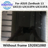 13.3'' For ASUS ZenBook 13 Lingya Deluxe13 UX333 UX333FN UX333FA LCD screen WITH glass assembly no Bezel FHD 1920X1080