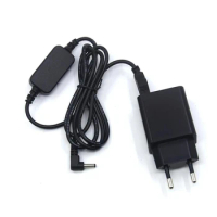 18W Charger+USB A to 3.0mm X 1.1mm DC Cable for Canon DR-E12 E15 E10 DR-50 DR80 DR-700 LP-E5 LP-E8 LP-E10 LP-E12 Dummy Battery