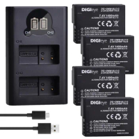 DMW-BLC12 BLC12E BLC12PP BLC12 Battery + Smart Dual USB Charger for Panasonic Lumix FZ1000,FZ200,FZ300,DMC-GX8,G5,G6,G7,GH2